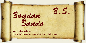 Bogdan Sando vizit kartica